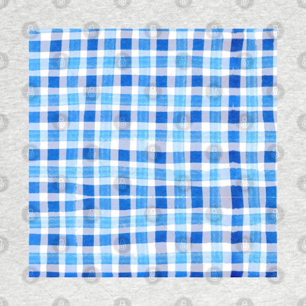 Blue and white gingham pattern by craftydesigns